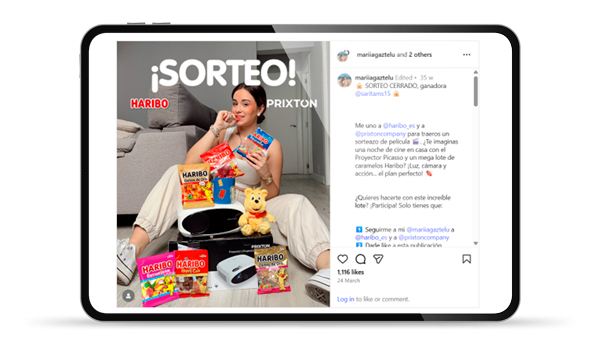 marketing influencers - sorteo